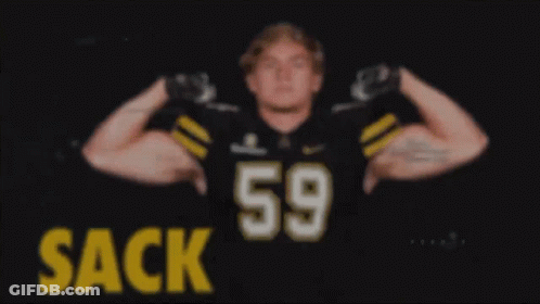 Blurry Football Player Number 59 GIF