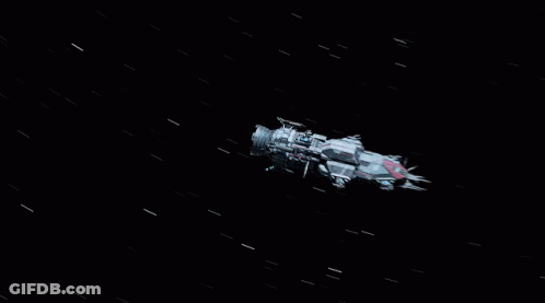 Blurry Futuristic Vehicle With Blue Light GIF