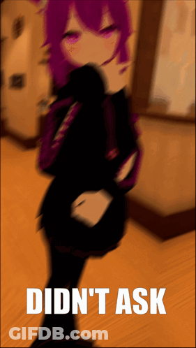 Blurry Girl Saying Didn T Ask GIF