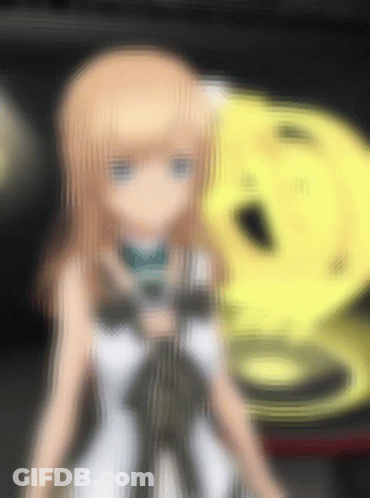 Blurry Girl With Blonde Hair And Blue Eyes GIF