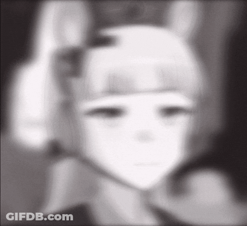 Blurry Girl With Bunny Ears GIF