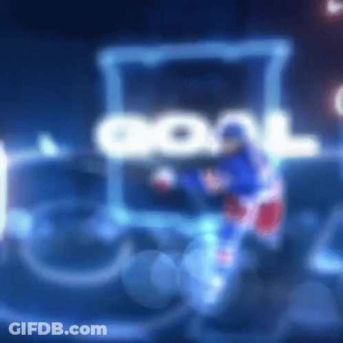 Blurry Goal Sign With Person GIF