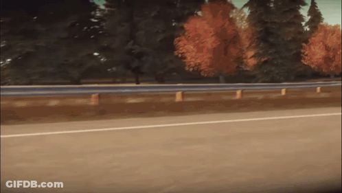 Blurry Highway With Trees GIF