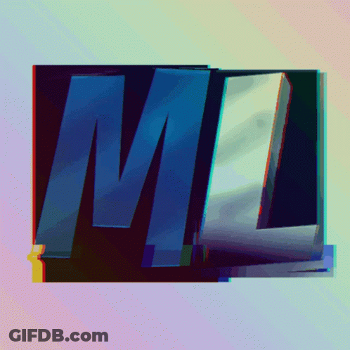 Blurry Letter ML On Rainbow Background GIF