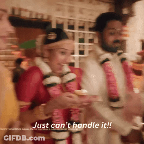 Blurry Man And Woman Saying Just Can't Handle It GIF