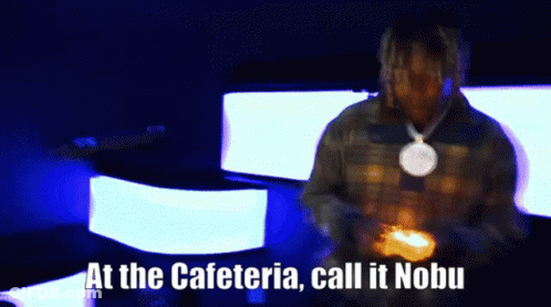 Blurry Man At The Cafeteria Call It Nobu GIF