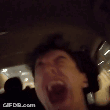 Blurry Man Face In Car GIF