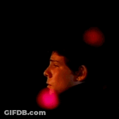 Blurry Man Face With Lights GIF