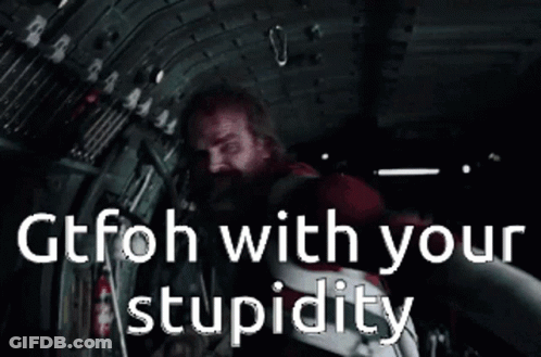 Blurry Man GTFOH With Your Stupidity GIF