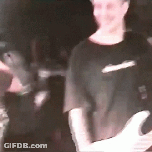 Blurry Man In Black Nike T-Shirt GIF