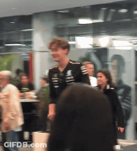 Blurry Man In Mercedes Shirt GIF