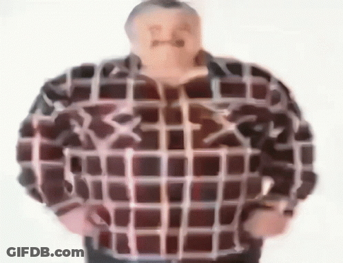 Blurry Man In Plaid Shirt With RX Letters GIF