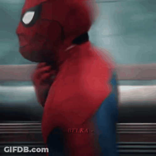 Blurry Man In Spiderman Suit GIF