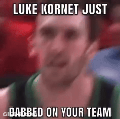 Blurry Man Luke Kornet Just Dabbed On Your Team GIF