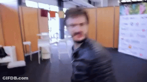 Blurry Man Making Face GIF