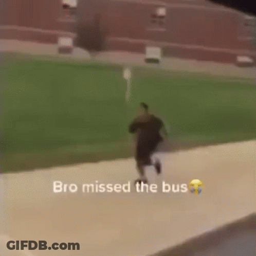 Blurry Man Running Bro Missed The Bus GIF