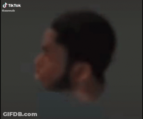 Blurry Man's Face With Tik Tok Watermark GIF