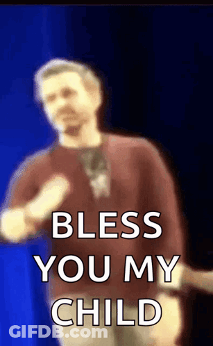 Blurry Man Saying Bless You My Child GIF