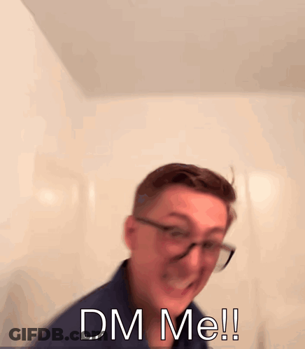 Blurry Man Saying Dm Me GIF