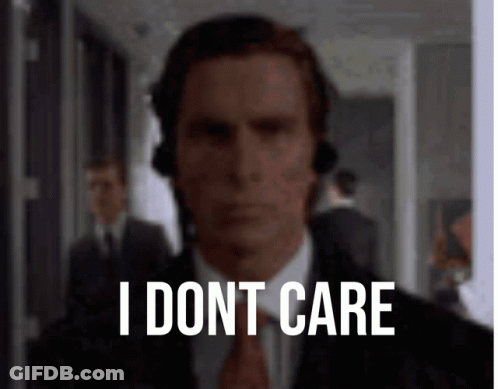 Blurry Man Saying I Dont Care GIF