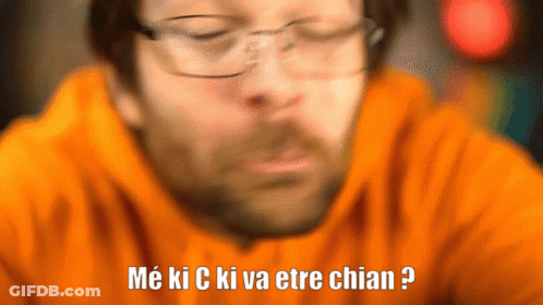 Blurry Man Saying Me Ki C Ki Va Etre Chian GIF