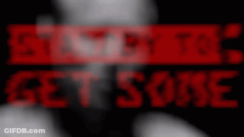 Blurry Man Saying Stay By To Get Some GIF