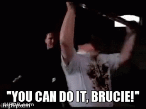 Blurry Man Saying You Can Do It Brucie GIF