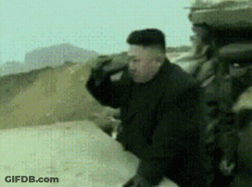 Blurry Man Standing In Desert GIF