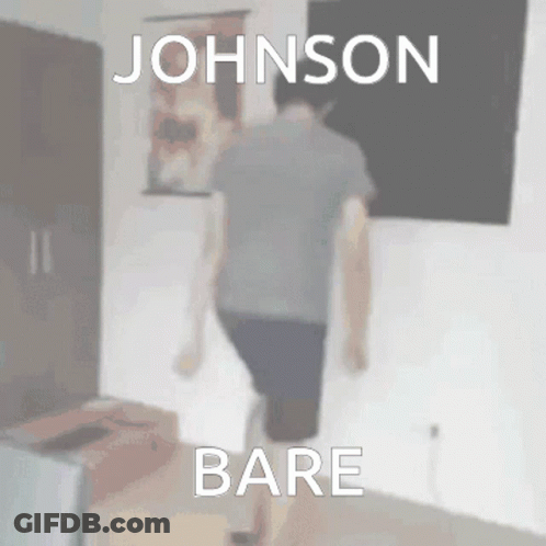 Blurry Man Walking With Johnson Bare GIF