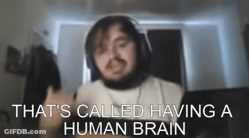 Blurry Man Wearing Headphones That's Called Having A Human Brain GIF