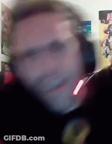 Blurry Man Wearing Headset GIF