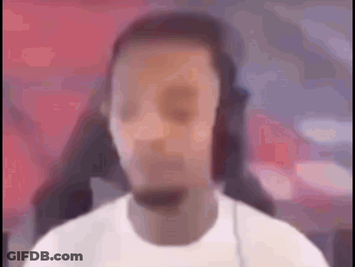 Blurry Man With Headphones GIF