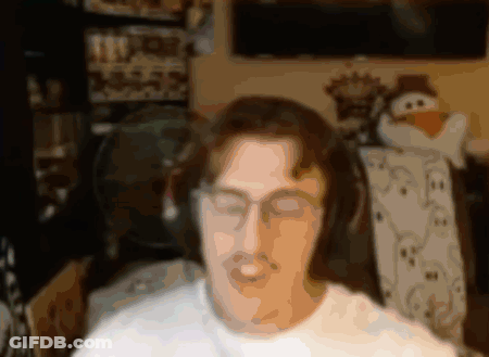 Blurry Man With Headphones GIF