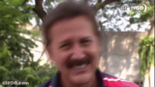 Blurry Man With Mustache TVGO Logo GIF