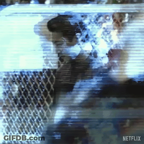 Blurry Man With Netflix Logo GIF