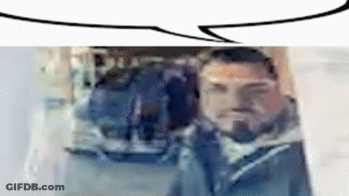 Blurry Man With Speech Bubble GIF