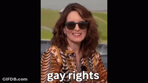 Blurry Person Holding Gun With Gay Rights GIF