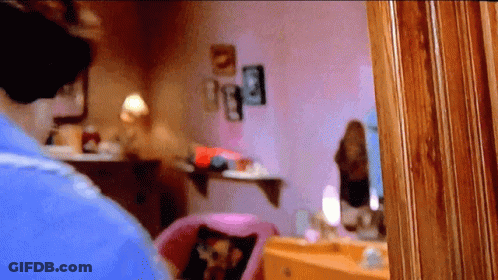 Blurry Person In Bedroom GIF