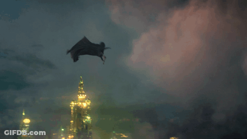 Blurry Person In Cape Flying GIF