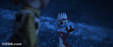 Blurry Person In Dark Room With Blue Light GIF