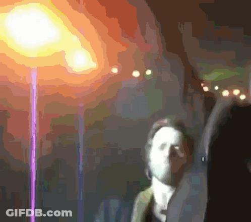 Blurry Person In Front Of Street Light GIF