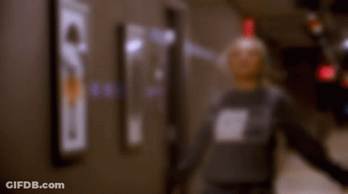Blurry Person In Hallway GIF