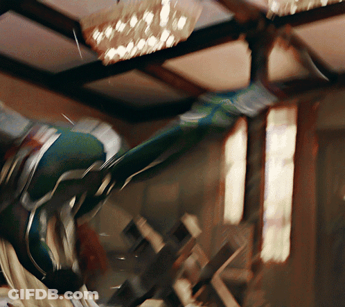 Blurry Person In Superhero Suit GIF