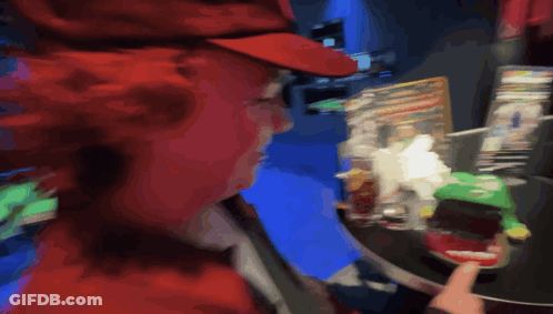 Blurry Person Playing Game GIF