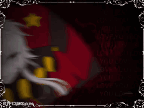 Blurry Person Red Background White Frame GIF