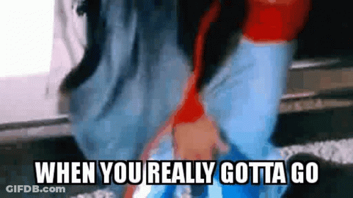 Blurry Person's Butt When You Really Gotta Go GIF