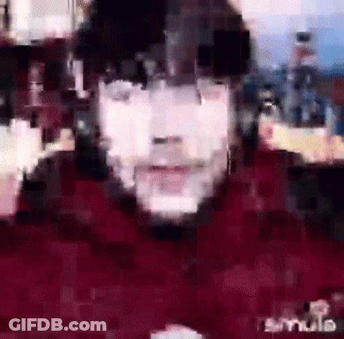 Blurry Person's Face Red Background GIF
