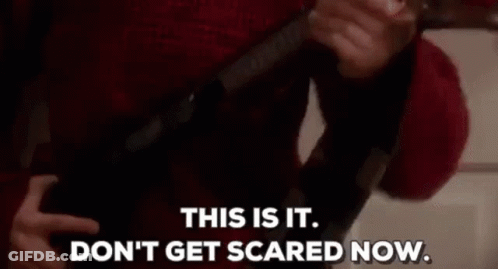 Blurry Person Saying This Is It Don't Get Scared Now GIF