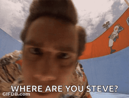 Blurry Person Saying Where Are You Steve GIF