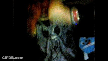 Blurry Person Standing In Front Of Candy Bars GIF
